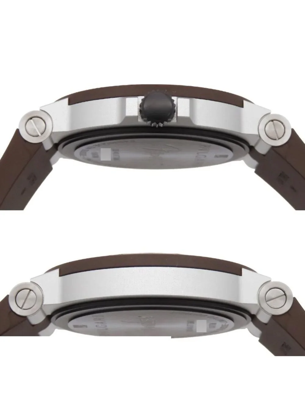 Bvlgari Aluminum Brown Titanium Rubber GMT Fender Watch Automatic